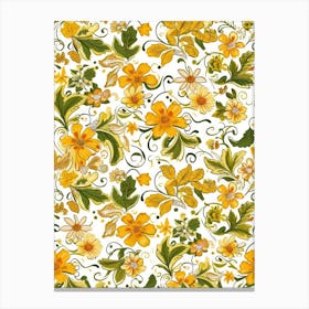 Blossom Bounty London Fabrics Floral Pattern 3 Canvas Print