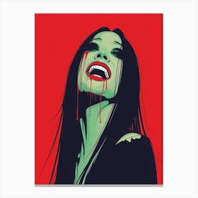 Bloodsucking Woman Canvas Print