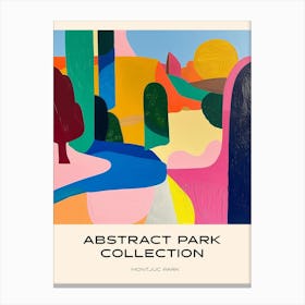 Abstract Park Collection Poster Montjuc Park Barcelona 3 Canvas Print