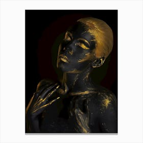 Gold And Black Canvas Print