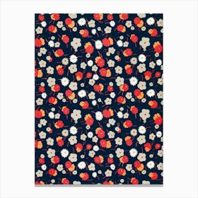 Floral Fabric Canvas Print