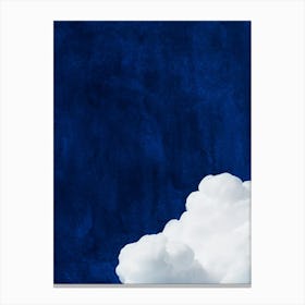 Cloud Navy Blue Canvas Print