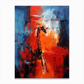 Giraffe Abstract Expressionism 2 Canvas Print