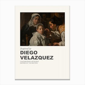 Museum Poster Inspired By Diego Velazquez 3 Canvas Print
