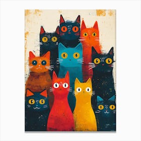 Group Of Cats Canvas Print Canvas Print