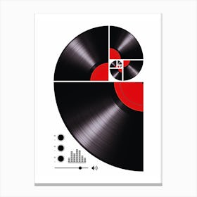 Fibonacci Spiral Vinyl Canvas Print