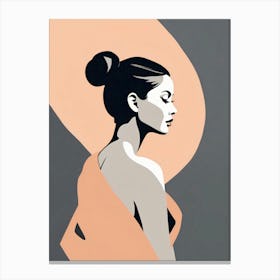 Artistic Woman's Silhouette Canvas Print