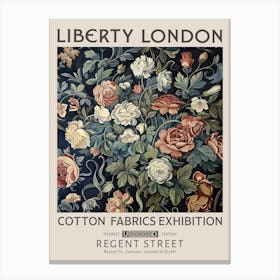 Liberty London Print William Morris Textiles William Morris White Red Roses Canvas Print