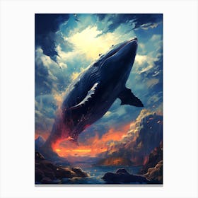 Whales In The Sky Canvas Print