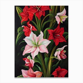 Amaryllis 2 Still Life Oil Painting Flower Canvas Print