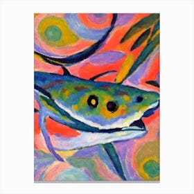 Cookie Cutter Shark Matisse Inspired Canvas Print