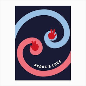Arms Peace And Love Canvas Print