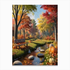 Autumn In The Park Canvas Print