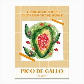 Pico De Gallo Mexico Foods Of The World Canvas Print