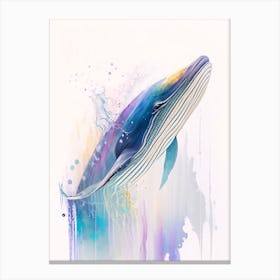 Bryde S Whale Storybook Watercolour  (3) Canvas Print