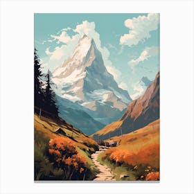 Eiger Trail Switzerland 2 Hiking Trail Landscape Canvas Print