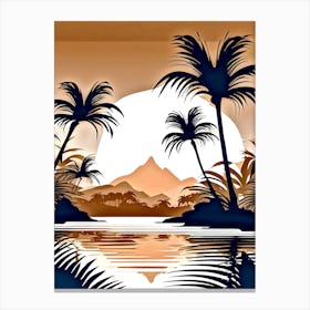 Sunset In The Jungle Canvas Print