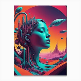 Futuristic Woman Canvas Print