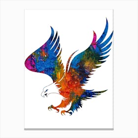 Animal Negative Space ― Flying Eagle Canvas Print