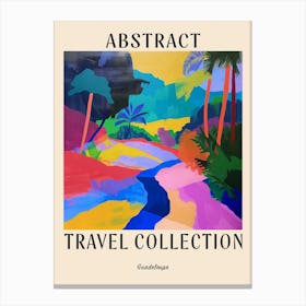 Abstract Travel Collection Poster Guadeloupe 1 Canvas Print