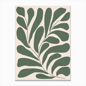 Tropical Leaves Green 1 Canvas Print