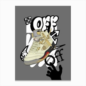 Nike retro 5 of white sail Canvas Print