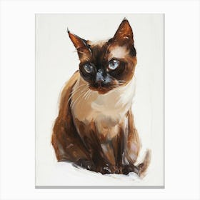 Burmese Cat Painting 2 Canvas Print