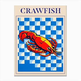 Crawfish Seafood Poster Canvas Print