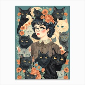 Cat Lady 1 Canvas Print