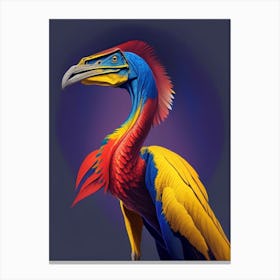 Dromaeosaurus 1 Primary Colours Dinosaur Canvas Print