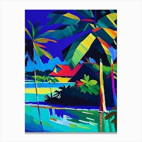 Siargao Island Philippines Colourful Painting Tropical Destination Canvas Print