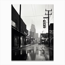 Nashville, Black And White Analogue Photograph 3 Canvas Print