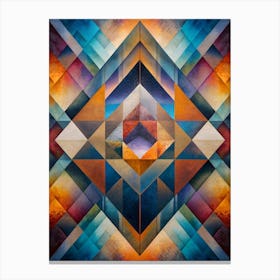 Geometric Abstract Painting Canvas Print