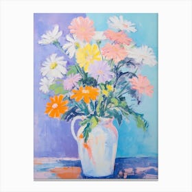 Flower Painting Fauvist Style Cineraria 2 Canvas Print