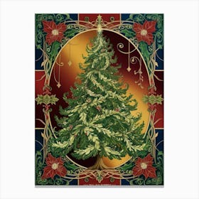 Christmas Tree Style William Morris 3 Canvas Print