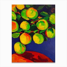 Apple 1 Fruit Vibrant Matisse Inspired Painting Fruit Canvas Print