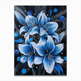 Blue Lily Painting Canvas Print