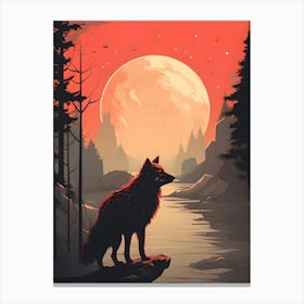 Wolf In The Woods Canvas Print