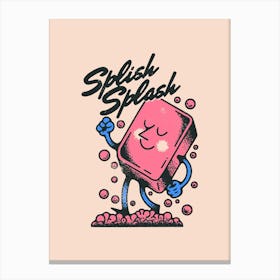 Retro Splish Splash Canvas Print