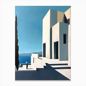 Corinthian Calm: A Minimalist Vision, Greece Canvas Print
