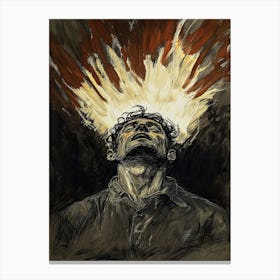 Man With Fire In His Head Canvas Print