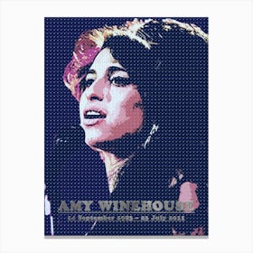 Dot Art Winehouse Canvas Print