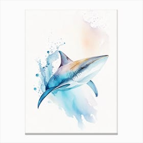 Ragged Tooth Shark 2 Watercolour Canvas Print