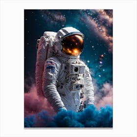 Nasa Astronaut In Space Print Canvas Print