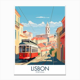 Lisbon Travel Print Portugal Gift Canvas Print