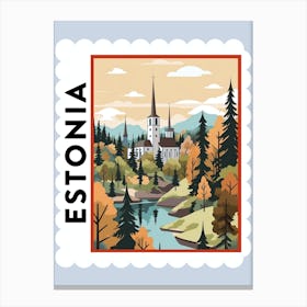 Estonia Travel Stamp Poster Canvas Print