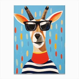 Little Gazelle 3 Wearing Sunglasses Canvas Print