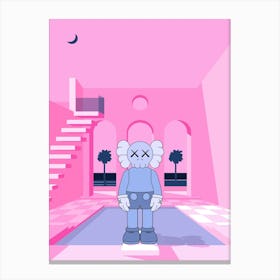 Kaws swimming pool Canvas Print