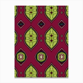 Burgundy And Green Canvas Print