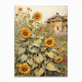 Default Farm Garden With Sunflowers Gustav Klimt Art Print 0 Canvas Print